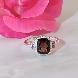 Smoky Quartz 3 Carats Ring Size 10